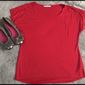 NWOT Maurice’s red tee with mini studded details